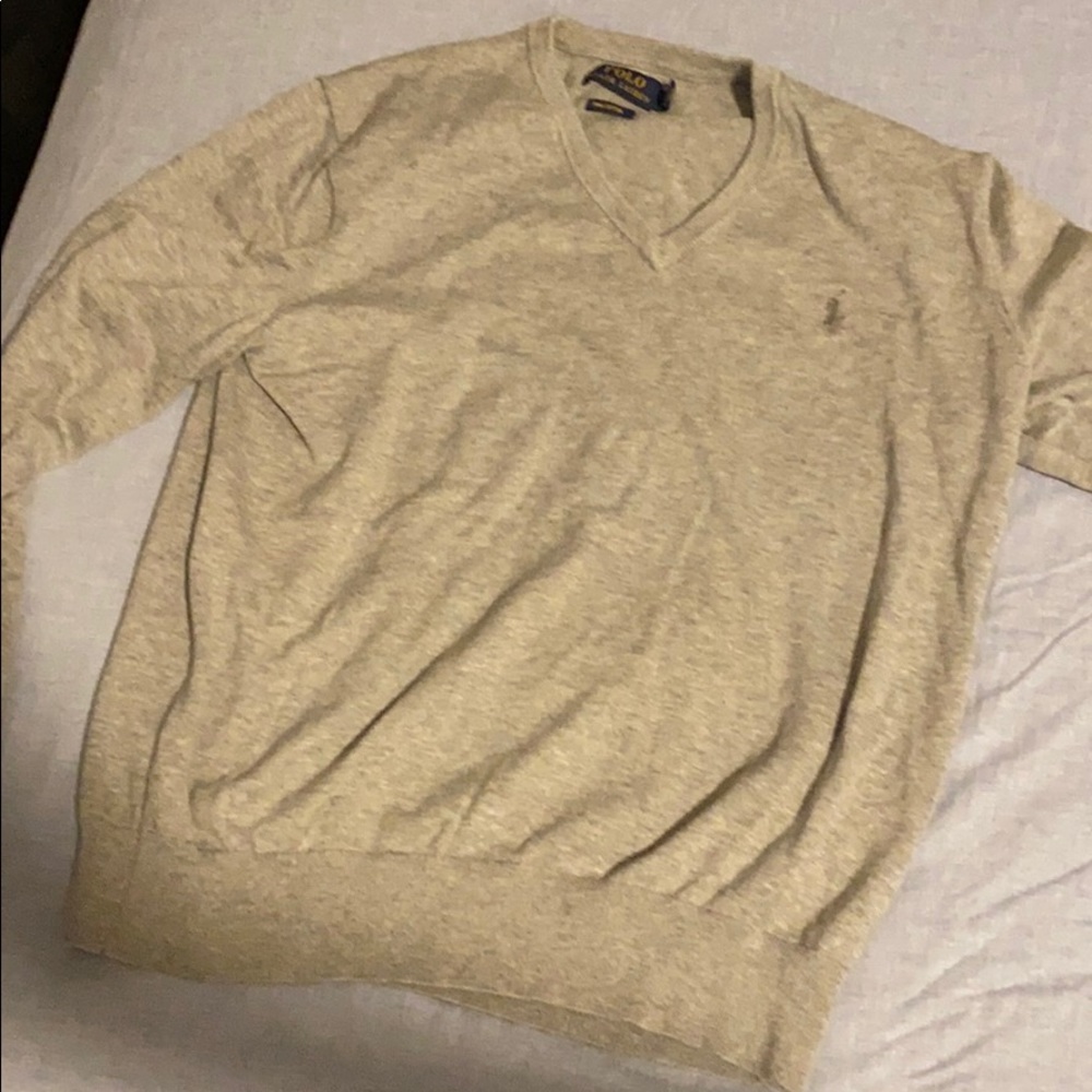 Grey V-Neck Sweater